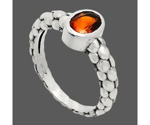 Mandarin Citrine Ring size-7 EXR04661 R-1730, 7x5 mm