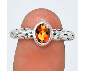 Mandarin Citrine Ring size-8 EXR04663 R-1730, 7x5 mm