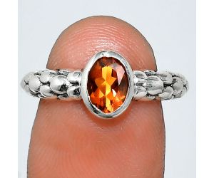 Mandarin Citrine Ring size-6 EXR04665 R-1730, 7x5 mm