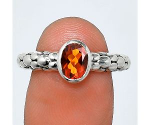 Mandarin Citrine Ring size-8 EXR04667 R-1730, 7x5 mm