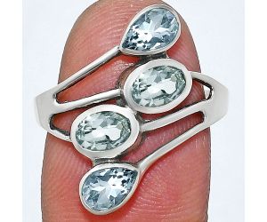 Sky Blue Topaz Ring size-8.5 EXR04755 R-1053, 6x4 mm