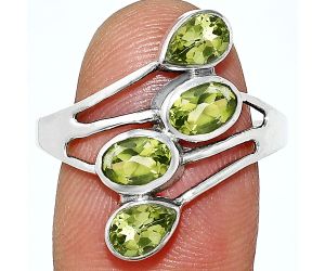 Peridot Ring size-9 EXR04786 R-1053, 6x4 mm