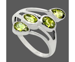 Peridot Ring size-9 EXR04786 R-1053, 6x4 mm