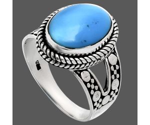 Sleeping Beauty Turquoise Ring size-9 EXR04886 R-1732, 10x14 mm