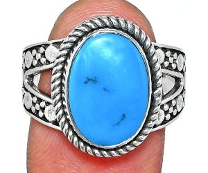 Sleeping Beauty Turquoise Ring size-9 EXR04888 R-1732, 10x14 mm