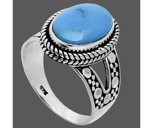 Sleeping Beauty Turquoise Ring size-9 EXR04888 R-1732, 10x14 mm