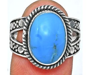 Sleeping Beauty Turquoise Ring size-8 EXR04889 R-1732, 10x14 mm