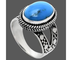 Sleeping Beauty Turquoise Ring size-8 EXR04889 R-1732, 10x14 mm