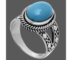 Sleeping Beauty Turquoise Ring size-9 EXR04891 R-1732, 10x14 mm