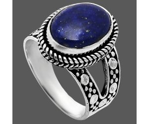 Lapis Lazuli Ring size-8 EXR04895 R-1732, 10x14 mm