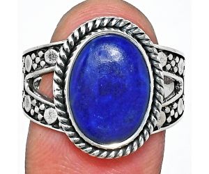 Lapis Lazuli Ring size-9 EXR04896 R-1732, 10x14 mm