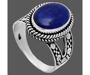 Lapis Lazuli Ring size-9 EXR04896 R-1732, 10x14 mm