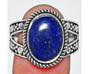 Lapis Lazuli Ring size-9.5 EXR04898 R-1732, 10x14 mm