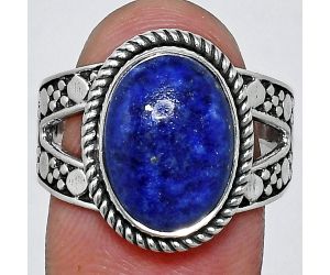 Lapis Lazuli Ring size-9 EXR04899 R-1732, 10x14 mm