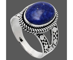 Lapis Lazuli Ring size-9 EXR04899 R-1732, 10x14 mm