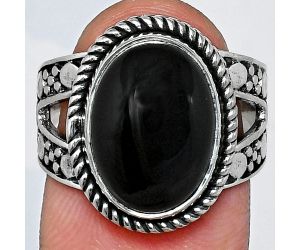 Black Onyx Ring size-9.5 EXR04900 R-1732, 10x14 mm