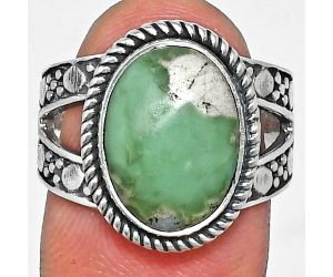 Utah Variscite Ring size-7 EXR04921 R-1732, 10x14 mm