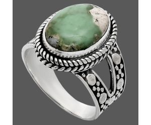 Utah Variscite Ring size-7 EXR04921 R-1732, 10x14 mm