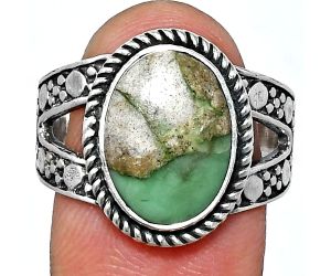 Utah Variscite Ring size-9 EXR04925 R-1732, 10x14 mm