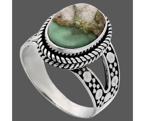 Utah Variscite Ring size-9 EXR04925 R-1732, 10x14 mm