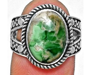 Utah Variscite Ring size-7 EXR04927 R-1732, 10x14 mm