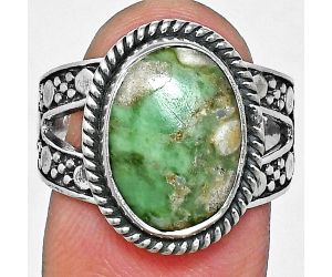 Utah Variscite Ring size-8 EXR04928 R-1732, 10x14 mm