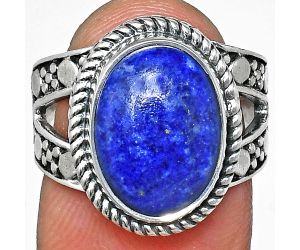 Lapis Lazuli Ring size-7 EXR04930 R-1732, 10x14 mm