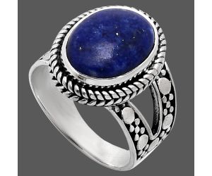 Lapis Lazuli Ring size-7 EXR04930 R-1732, 10x14 mm