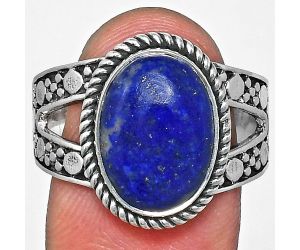 Lapis Lazuli Ring size-10 EXR04931 R-1732, 10x14 mm