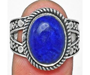 Lapis Lazuli Ring size-8 EXR04932 R-1732, 10x14 mm