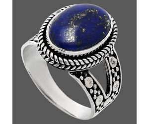 Lapis Lazuli Ring size-8 EXR04933 R-1732, 10x14 mm