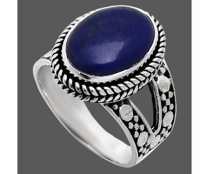 Lapis Lazuli Ring size-7 EXR04934 R-1732, 10x14 mm