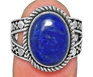 Lapis Lazuli Ring size-7 EXR04935 R-1732, 10x14 mm