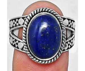 Lapis Lazuli Ring size-9 EXR04936 R-1732, 10x14 mm