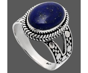 Lapis Lazuli Ring size-9 EXR04936 R-1732, 10x14 mm