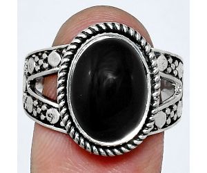 Black Onyx Ring size-9.5 EXR04937 R-1732, 10x14 mm