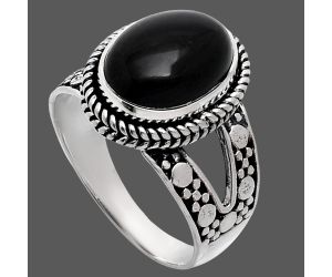 Black Onyx Ring size-9.5 EXR04937 R-1732, 10x14 mm