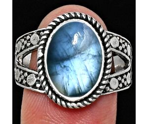 Rainbow Moonstone Ring size-9.5 EXR04947 R-1732, 10x14 mm