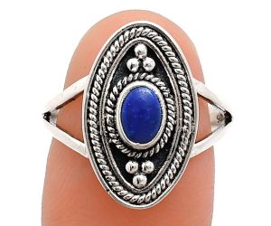 Lapis Lazuli Ring size-8 EXR04951 R-1258, 6x4 mm