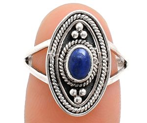 Lapis Lazuli Ring size-7 EXR04960 R-1258, 6x4 mm