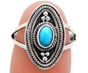 Sleeping Beauty Turquoise Ring size-7.5 EXR04974 R-1258, 6x4 mm