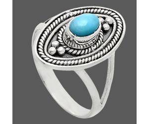 Larimar (Dominican Republic) Ring size-7 EXR05000 R-1258, 6x4 mm