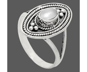 Natural Fresh Water Pearl Ring size-6 EXR05013 R-1258, 6x4 mm