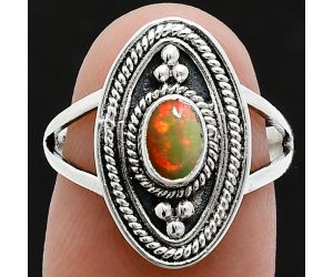 Ethiopian Opal Ring size-7 EXR05033 R-1258, 6x4 mm