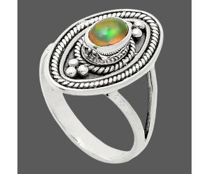 Ethiopian Opal Ring size-6 EXR05034 R-1258, 6x4 mm