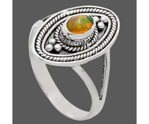 Ethiopian Opal Ring size-9 EXR05042 R-1258, 6x4 mm