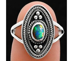 Ethiopian Opal Ring size-7 EXR05049 R-1258, 6x4 mm