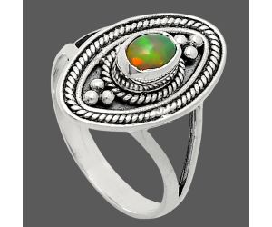 Ethiopian Opal Ring size-7 EXR05049 R-1258, 6x4 mm