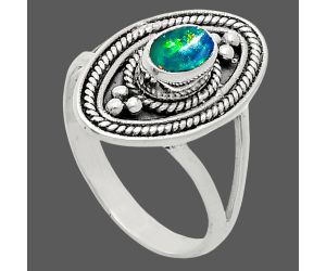 Chalama Black Opal Ring size-7 EXR05060 R-1258, 6x4 mm