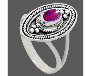 Chalama Black Opal Ring size-7 EXR05062 R-1258, 6x4 mm